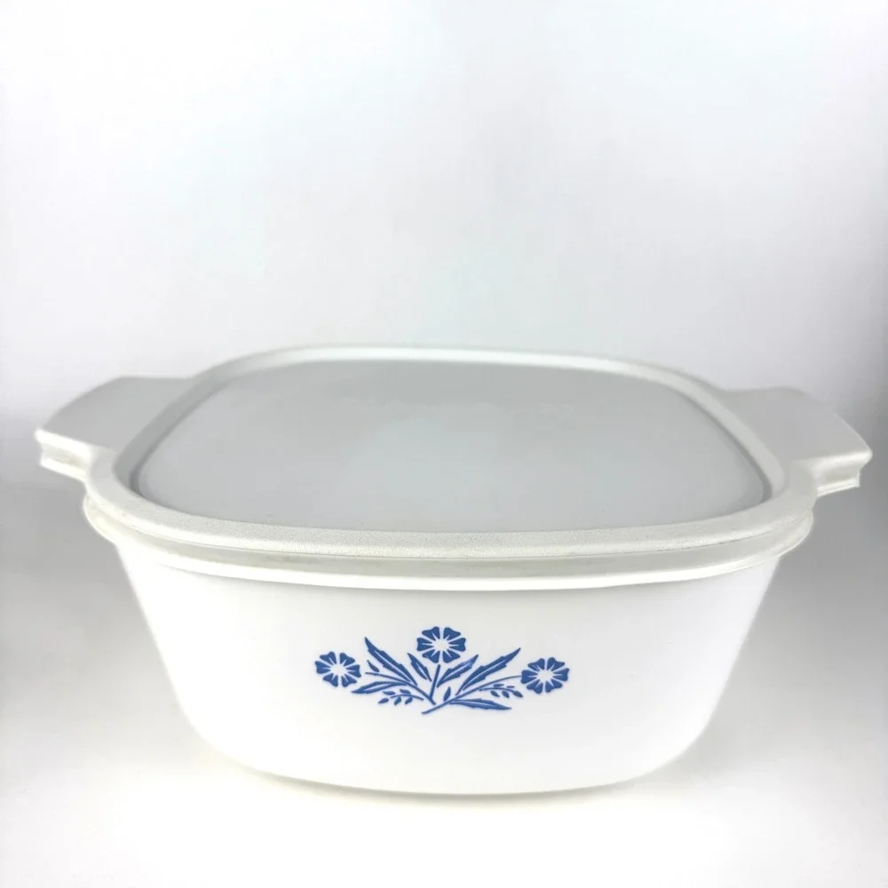Vintage 1960-61 Corning Ware Blue Cornflower 2.5 Qt Casserole w Lid